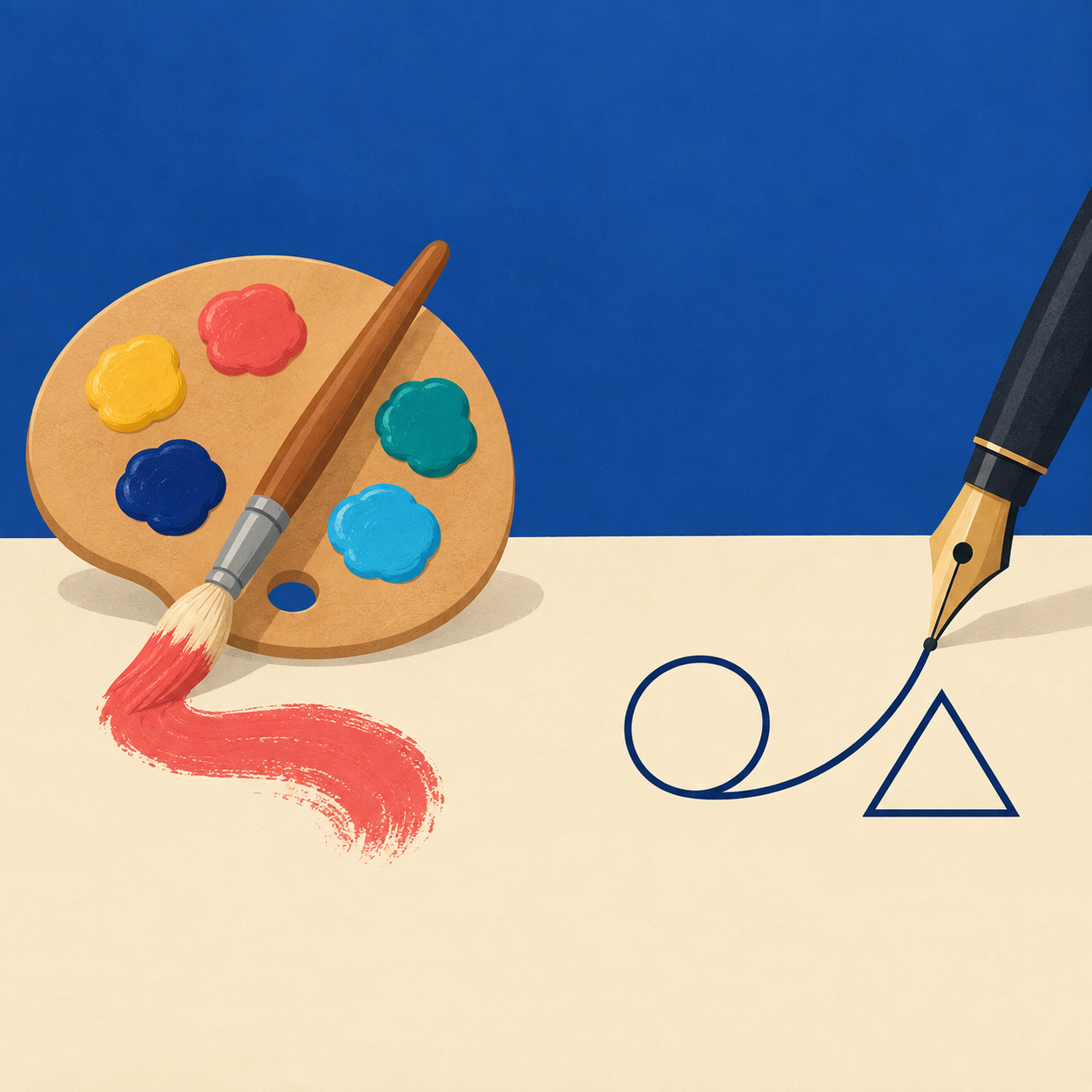 Палета и перо — paint и draw алатке